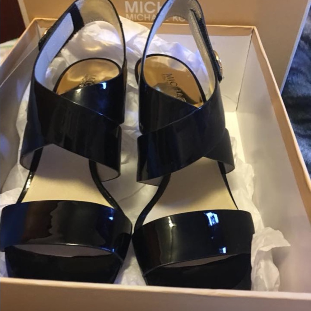 Michael lord open toe shoes black